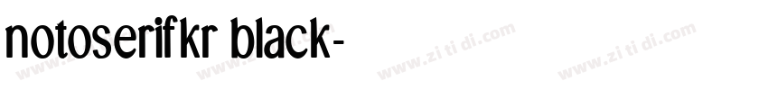 notoserifkr black字体转换